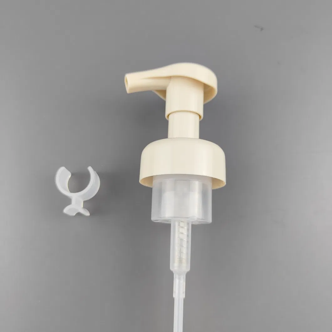 Popular Mousse Plastic Hand Foam Pump with Clip Lock for Facial Cleanser