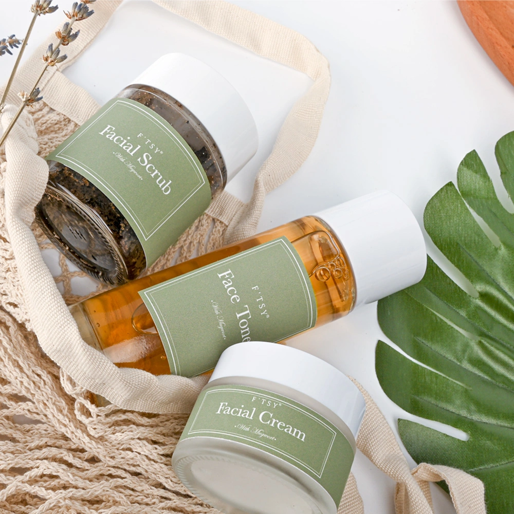 Private Label Calming Vitamin C Vitamin E Mugwort Scrub Set