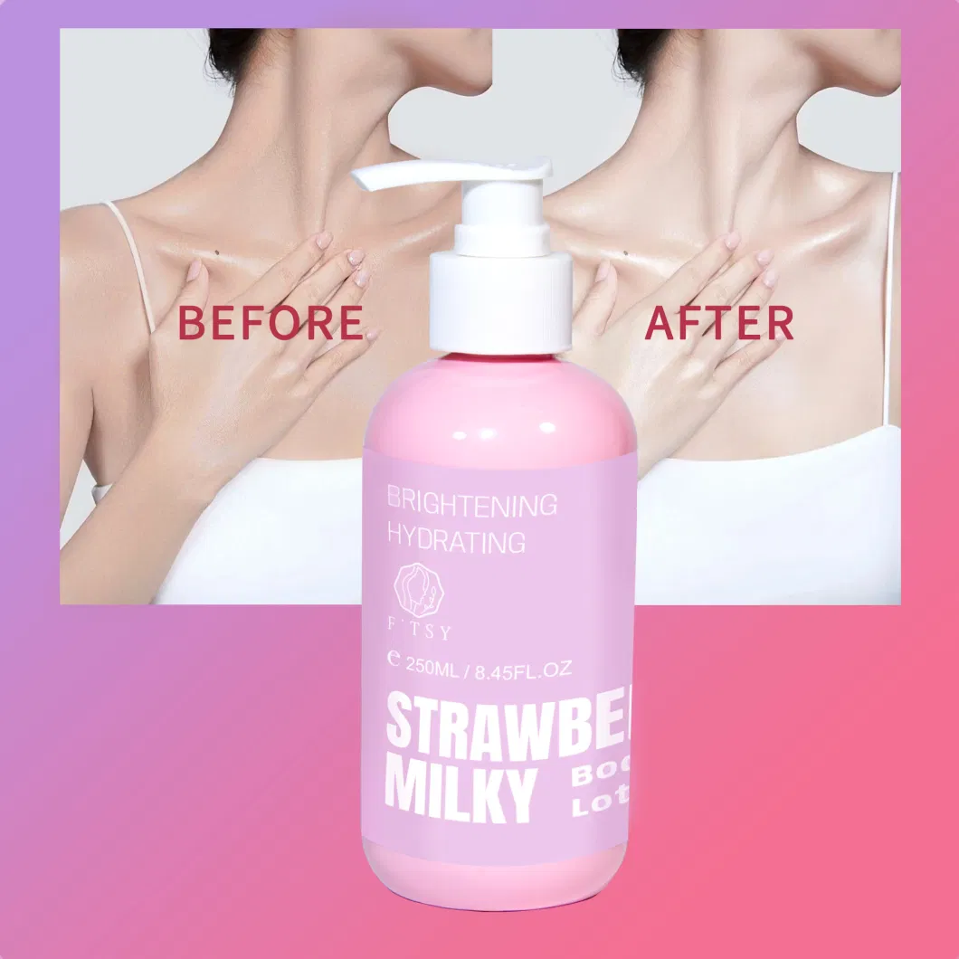 Custom Vitamin E Milky Care Strawberry Brightening Moisturizing Whitening Body Lotion