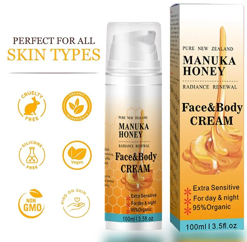 100g Manuka Honey Face Cream Smooths Hydrating Moisturizing 95% Organic Body Cream Tighten Lines Dry Improve Enhance Beauty