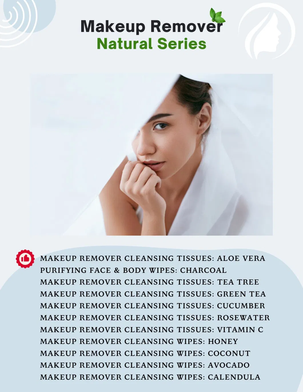 Makeup Remover Facial Cleaning Wipes Rose Water