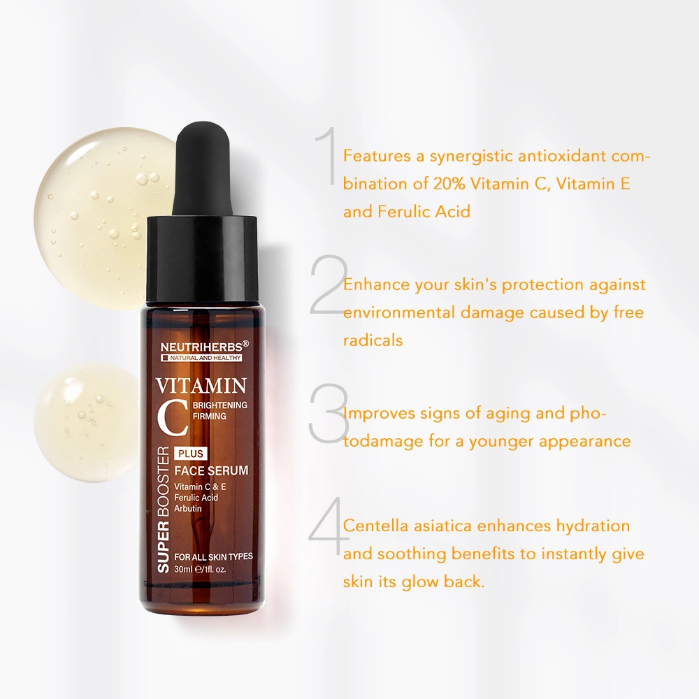 Organic Whitening Brightening Moisturizing Face Serum 20% Vitamin C Plus Face Serum