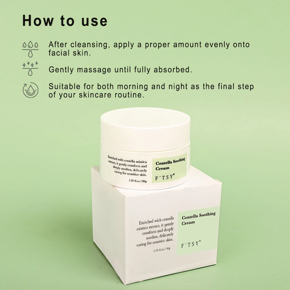 High Quality Repairing Moisturizing Spot Lightening Marine Algae Squalane Skin Care Face Centella Asiatica Cream Moisturizer