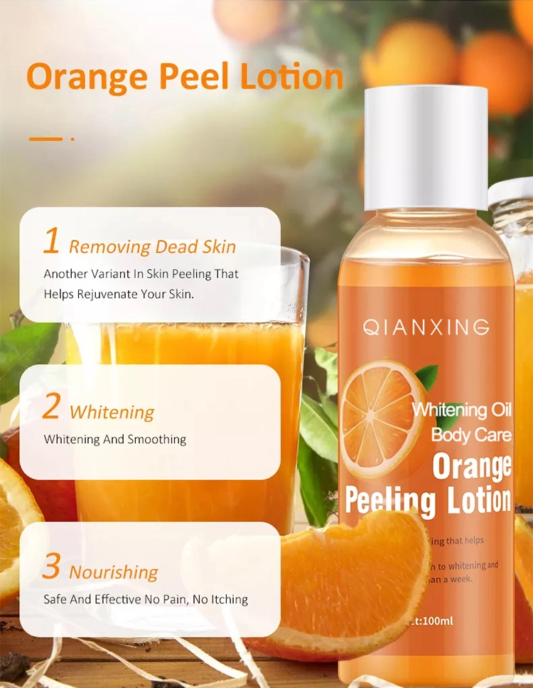 Lightening Whitening Body Lotion Orange Dark Skin Moisturizing Peel Lotion