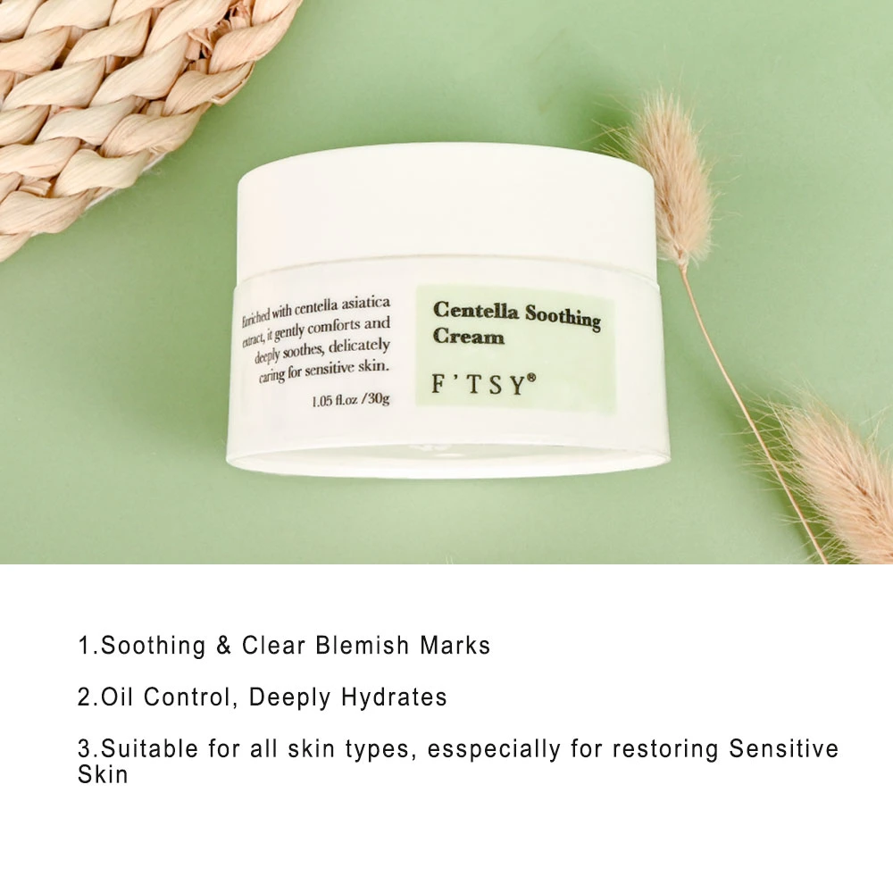 High Quality Repairing Moisturizing Spot Lightening Marine Algae Squalane Skin Care Face Centella Asiatica Cream Moisturizer