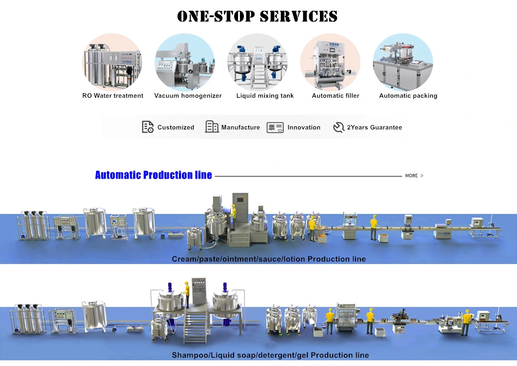 100L Vacuum Ointment High Speed Shear Emulsifying Mix Emulsion Stainless Steel Tank with CE Approved