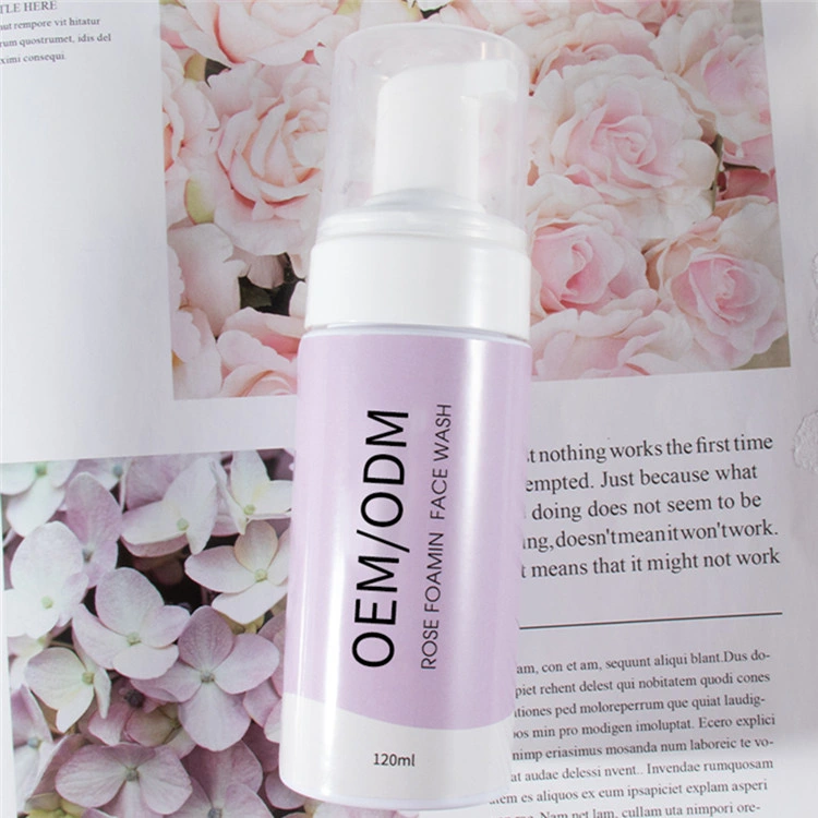 OEM/ODM Facial Rose Cleansing Mousse Foam Facial Cleanser Face Wash