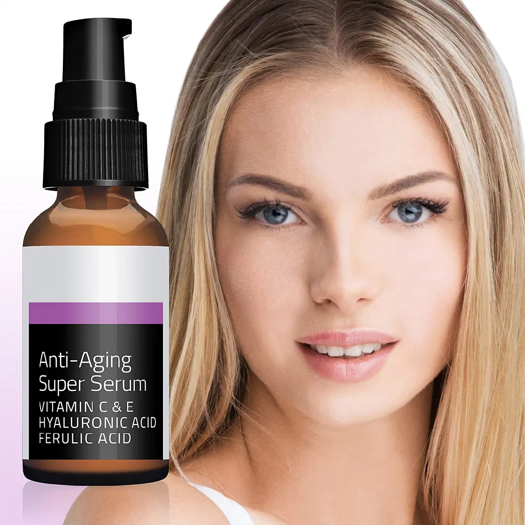 Aixin Private Label 30ml Anti Aging Serum with Vitamin C, Hyaluronic Acid for Face, Brightening Face Serum for Dark Spot, Wrinkles, Anti Aging Skin Care Product