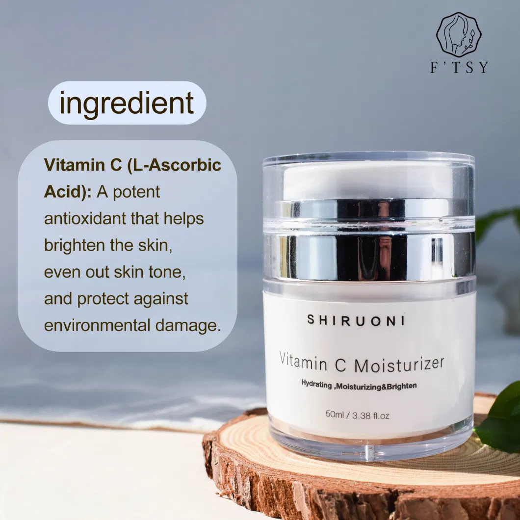 Custom Logo Whitening Vitamin C Moisturizer for Sensitive Skin Nourishing Anti Aging Calming for Face