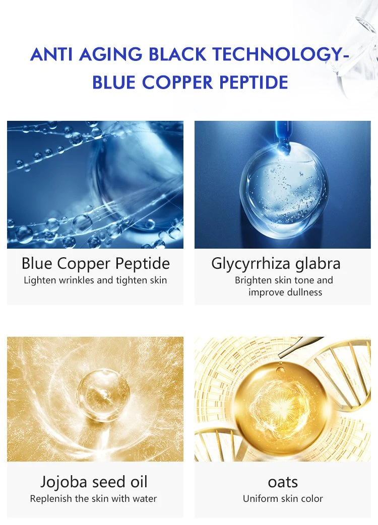 Wholesale High Quality Blue Copper Peptide Face Anti-Aging Lotion Beauty Skincare Moisturize Toner