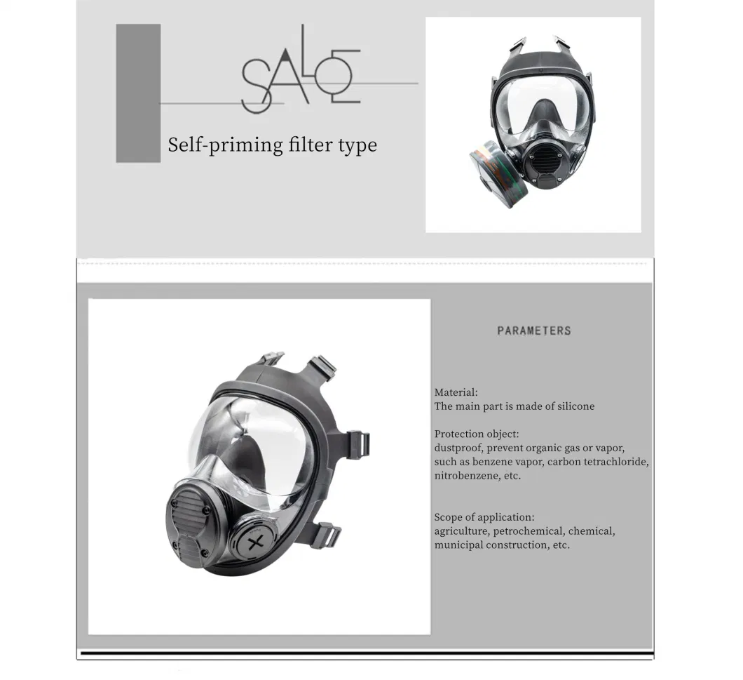 Custom Welding Full Face Gas Mask with P3 Removable Filters