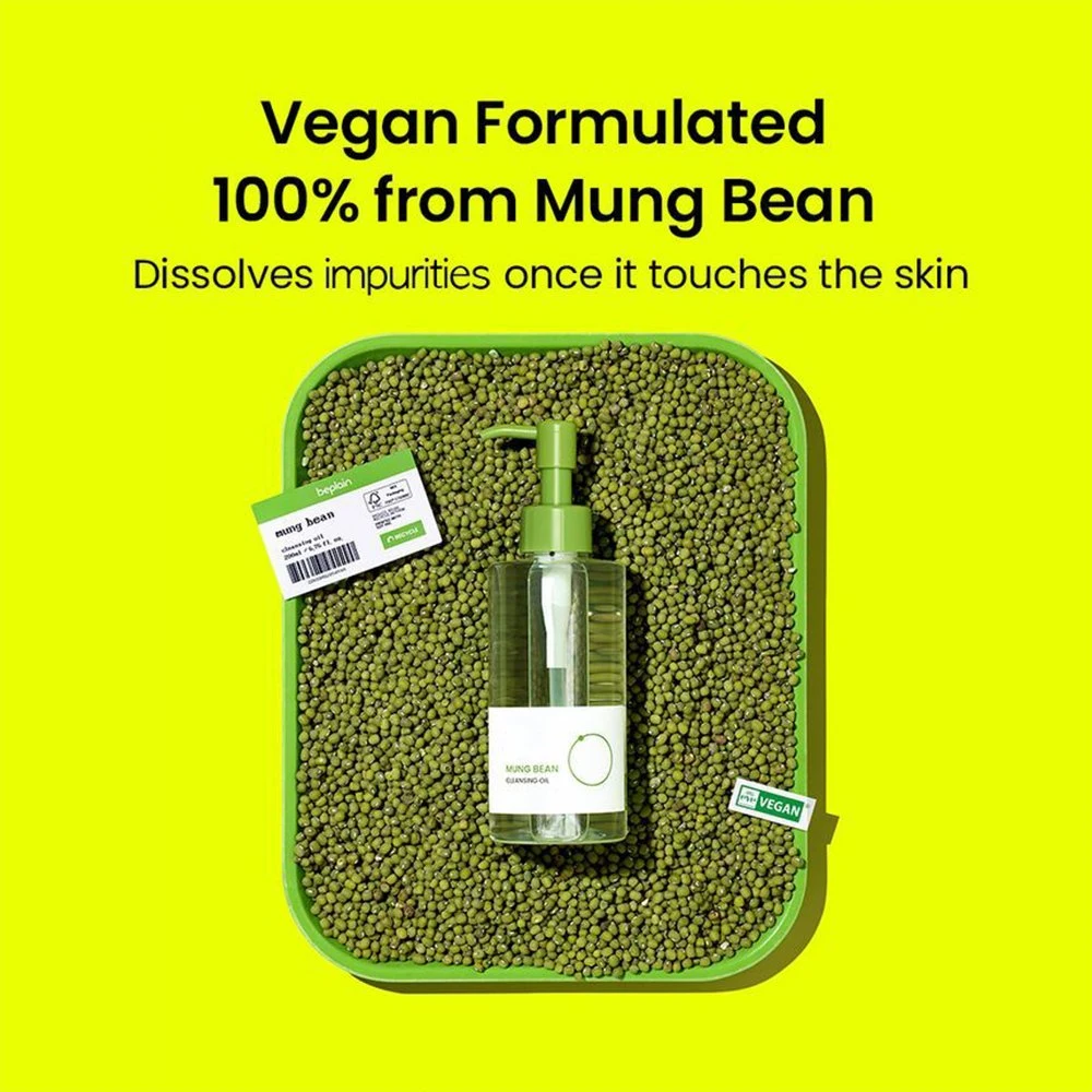 Private Label Mung Bean Facial Cleanser Refreshing Sunscreen Lipstick Eyeliner Makeup Remover Vegan Cleansing Oil