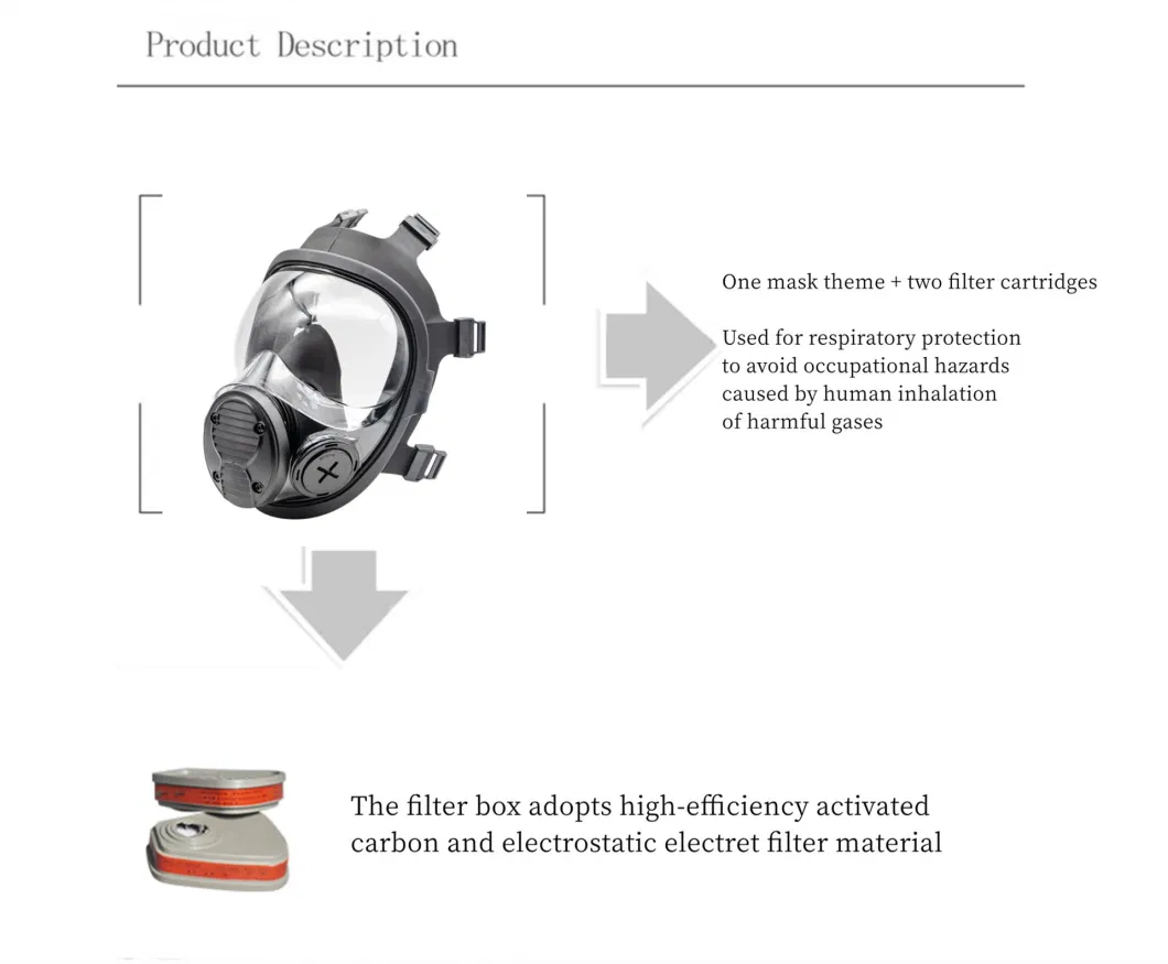 Custom Welding Full Face Gas Mask with P3 Removable Filters