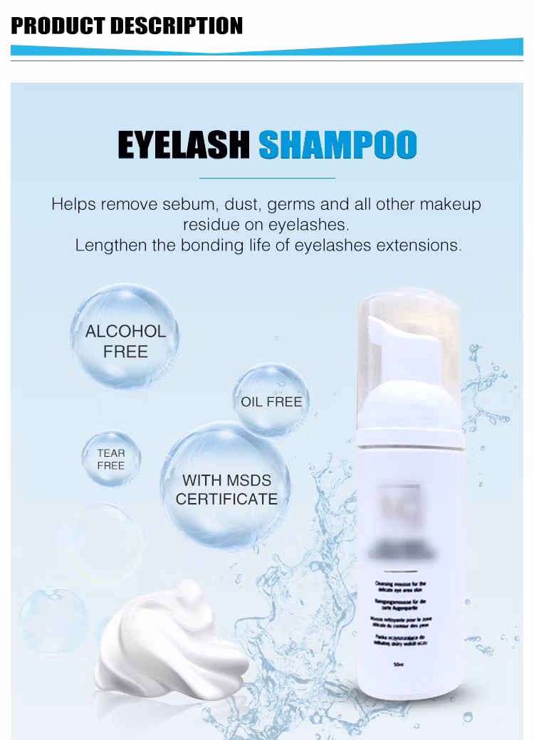 Wholesale Lash Shampoo Private Label Custom Logo Eyelash Extension Lash Cleanser