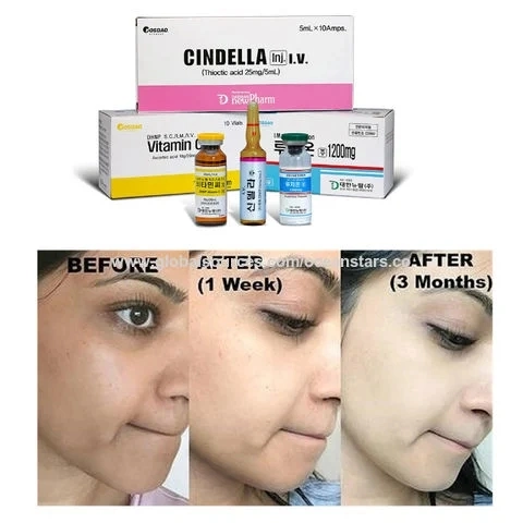 CE ISO FDA Wholesale Glutathione Injection Luthione Cindella Glutathione Skin Anti-Oxidation Vitamin C Serum for Face Whitening Glutax Japan Platinum