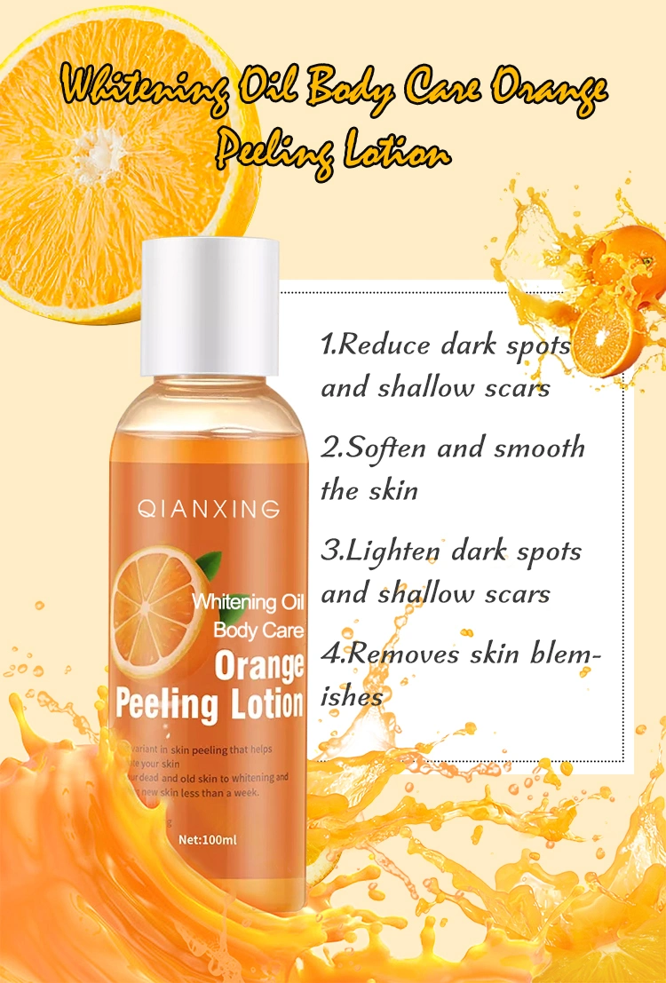 Lightening Whitening Body Lotion Orange Dark Skin Moisturizing Peel Lotion