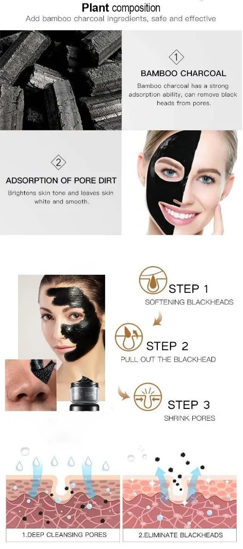 Bamboo Charcoal Blackhead Removal Mask Mild and Safe Mask