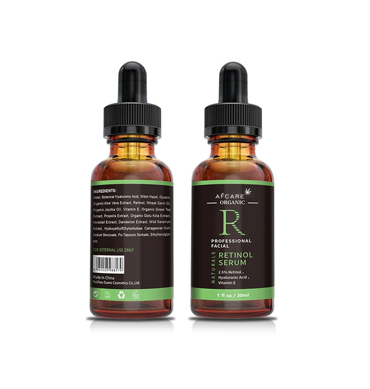 2.5% Pure Retinol Vegan Organic Brightening Anti Wrinkles Anti-Aging Facial Retinol Serum