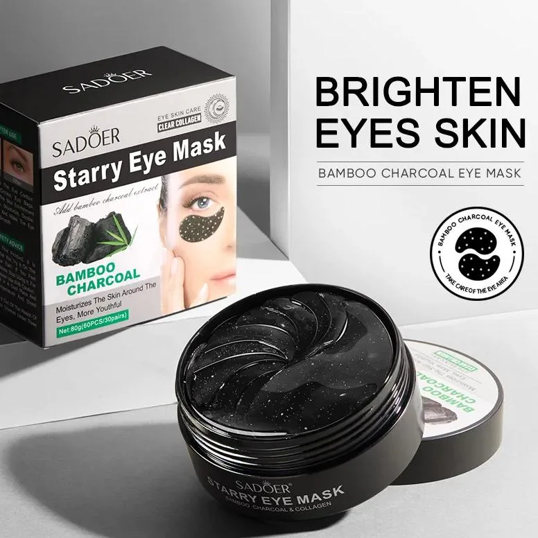 Online Wholesale in Stock Private Label Collagen Bamboo Charcoal Rose Starry Sky Eye Patch Moisturize Anti Aging Skin Care Crystal Eye Mask