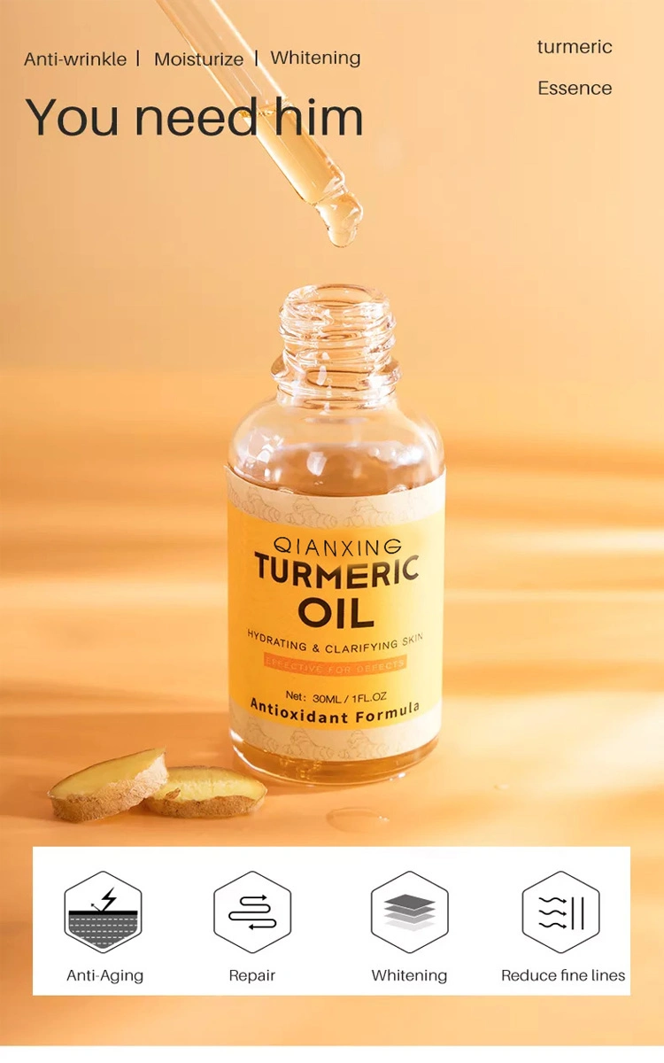 Skin Care Brightening Glows Facial Skin Organic Turmeric Oil Face Serum