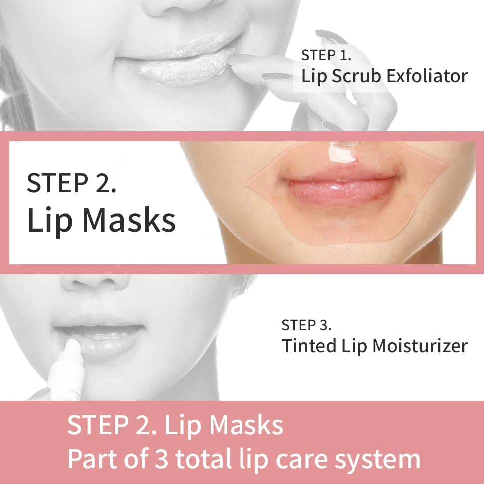 Hot Selling Crystal Collagen Hydrogel Lip Masks for Dry Lips