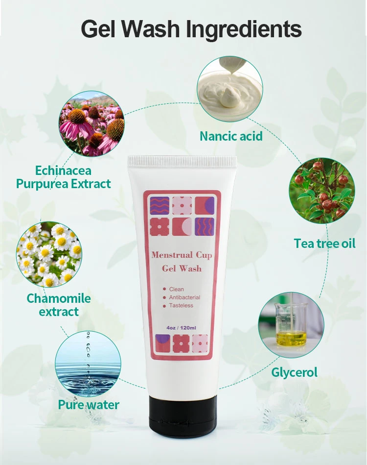 Furuize High Quality Natural Menstrual Cup Gel Cleanser Perfect Match for Your Silicone Menstrual Cup