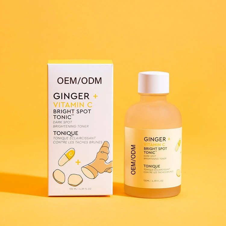 OEM Supplier Beauty Skincare Soothing Even out Skin Tone Turmeric Facial Toner Hydrating Brightening Organic Ginger Face Toner