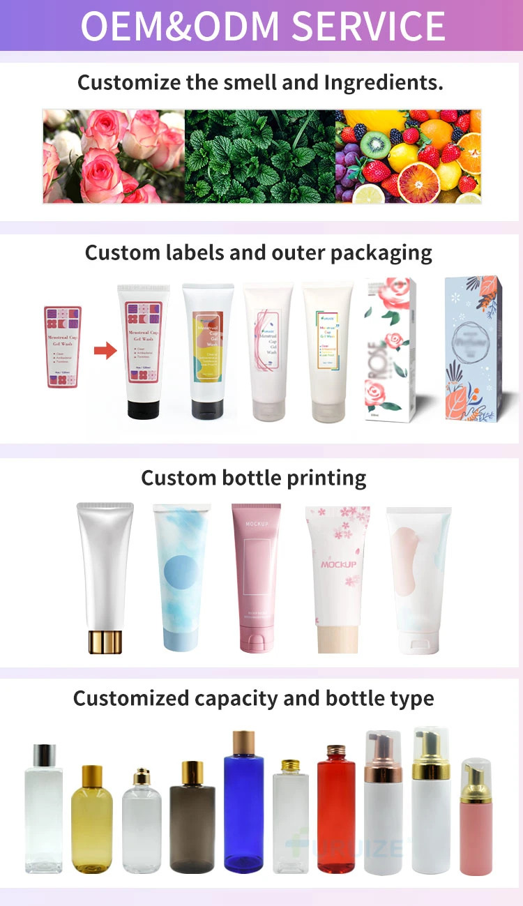 Furuize High Quality Natural Menstrual Cup Gel Cleanser Perfect Match for Your Silicone Menstrual Cup