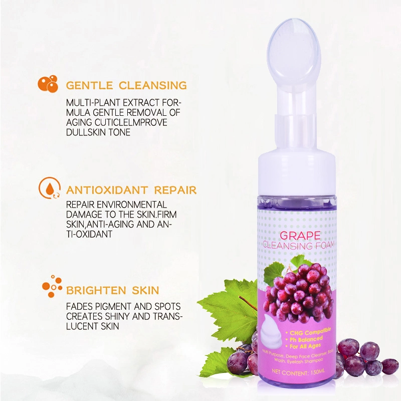 Wholesale OEM Natural Organic Gentle Foam Face Wash Multi -Vitamin Peach Facial Cleanser in Stock