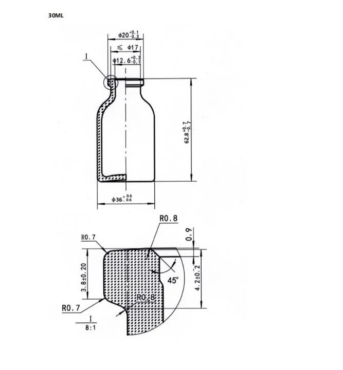 250ml 500ml Glass Bottle Factory Amber and Clear Moulded Serum Glass Vial