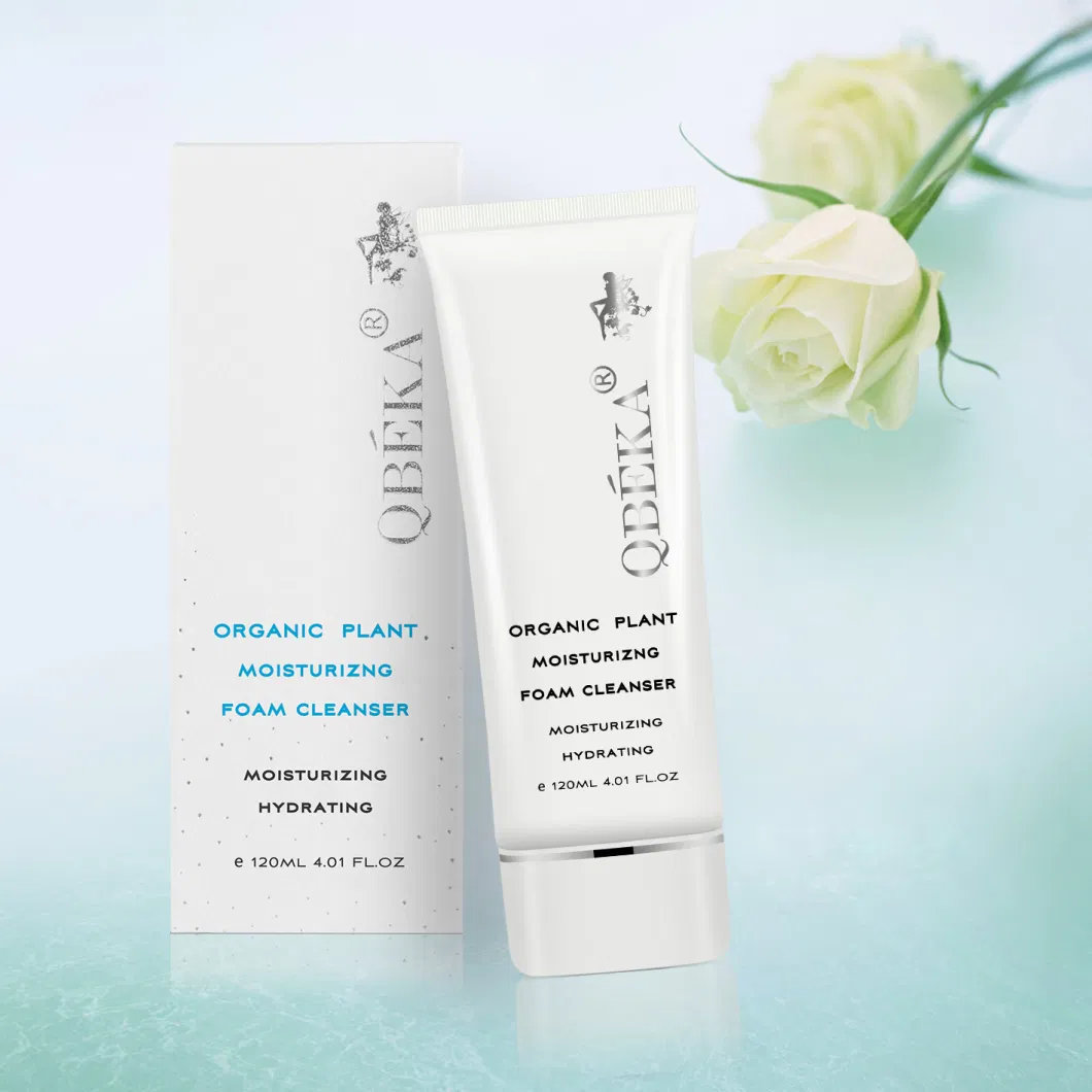 OEM Available Qbeka Hyaluronic Acid Moisturizing Facial Foam Cleanser Organic Plant Face Cleanser