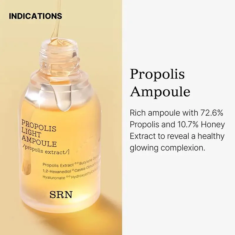 OEM Vegan Skin Radiance Reducing Redness Light Face Honey Propolis Serum