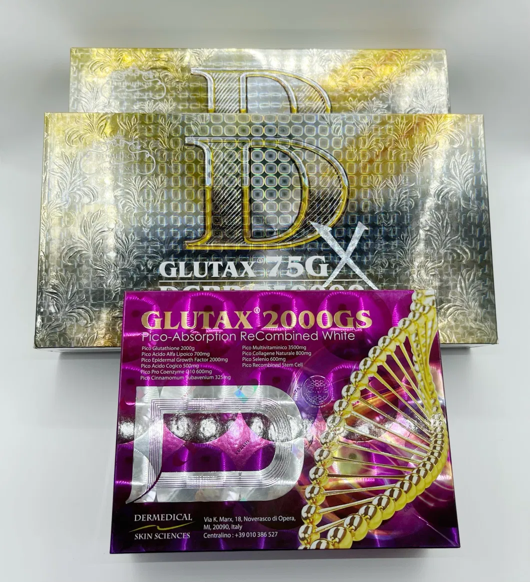 High Quality Glutax Original Whitening Italian Glutax 1800000GS Stem Cell Plus Whitening Product Glutathione Injection Skin Ultra Protection Whitening Vitamin C