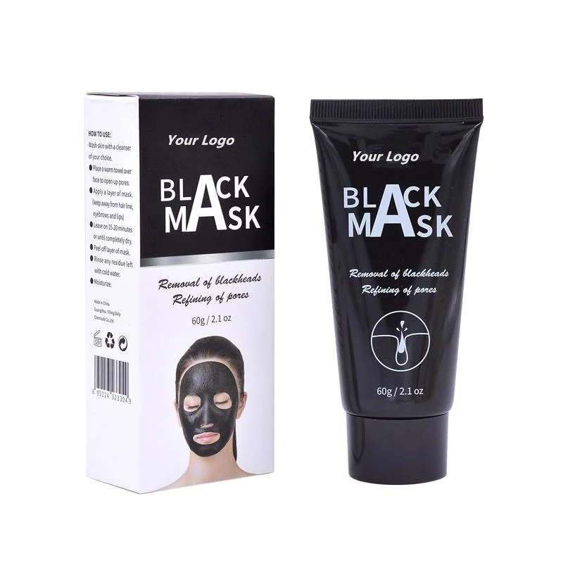 Private Label Face Skin Acne Treatment Face Mask Deep Cleansing Peel off Face Mask and Nose Charcoal Blackhead Remover Mask