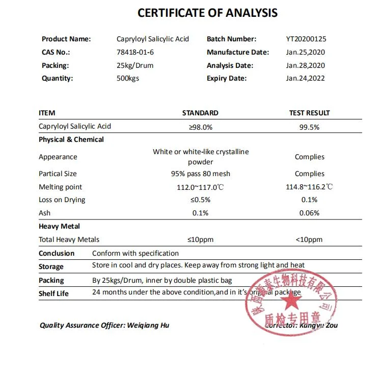 78418-01-6 Factory Supplies The Latest Product Salicylic Acid