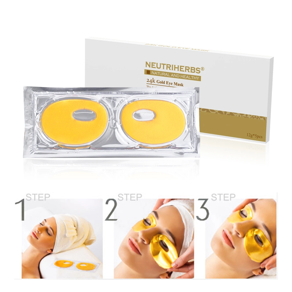 100% Natural Organic 24K Gold Gel Moisturzing Anti Wrinkle Whitenign Eye Mask