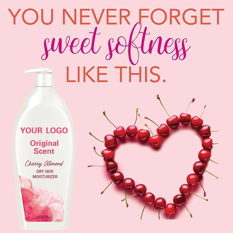 Original Cherry Almond Dry Skin Body Lotion Non-Greasy Revitalizes Age Defying All in One Hand and Body Moisturizer