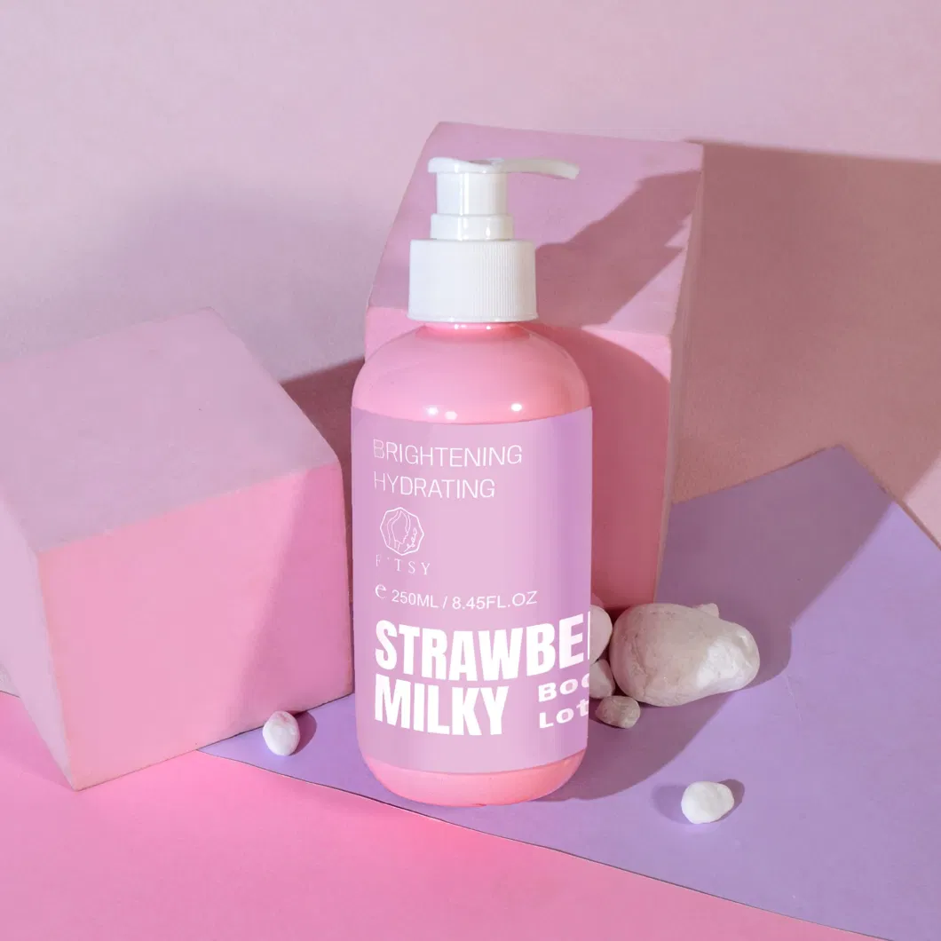 Custom Vitamin E Milky Care Strawberry Brightening Moisturizing Whitening Body Lotion