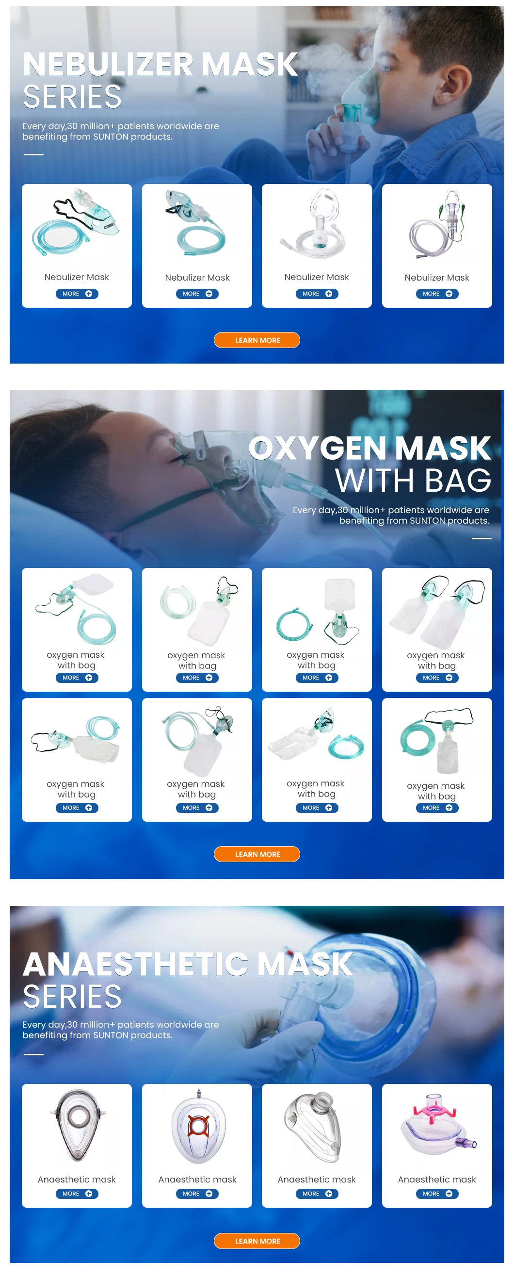 Sunton Adjustable Elastic Strap Non-Rebreathing China Mask Storage Bag Supplier Colored Removable Hook Rings Oxygen Facial Mask