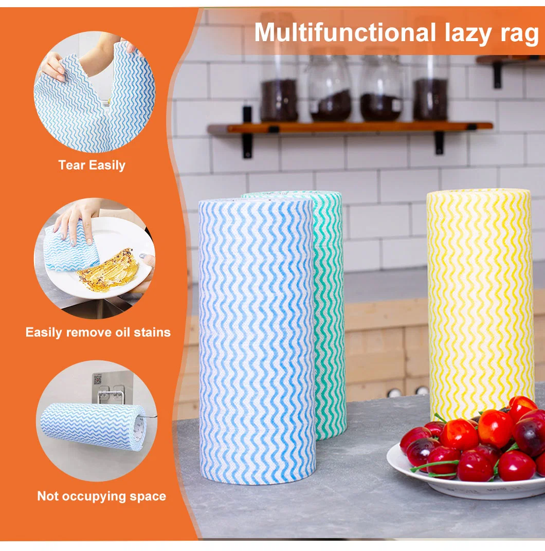 Wholesale Disposable Oil-Absorbent Cleaning Cloth Household Kitchen Washable Dish Washing Cloths Multi-Color Food Safety Dry Wipes