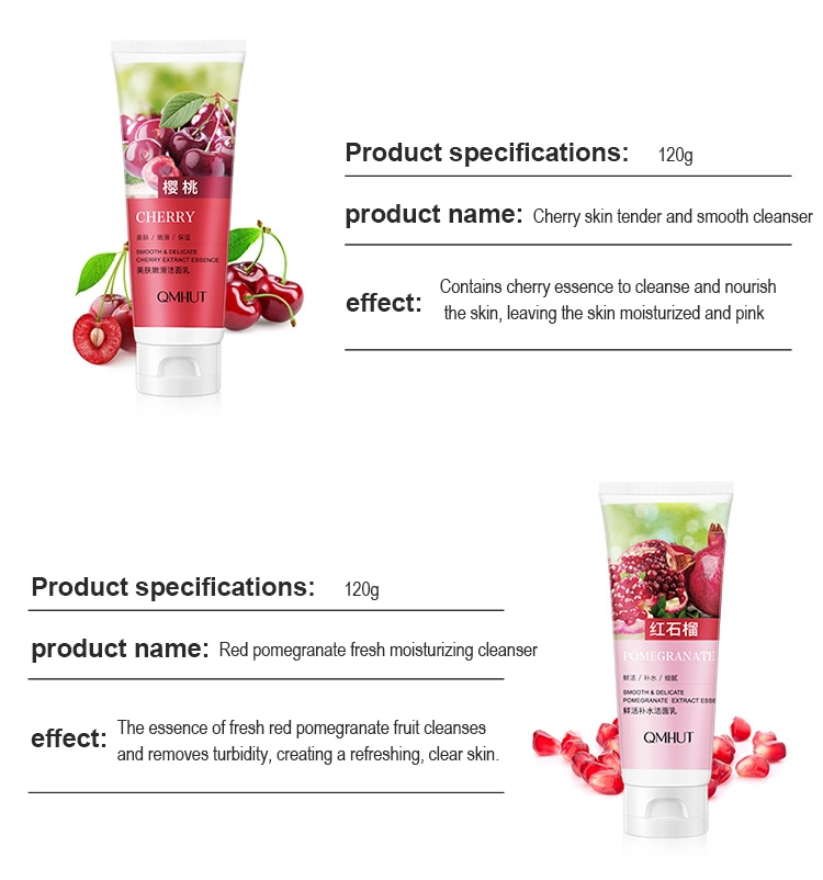 Skin Care Aloe Vera Skin Whitening Facial Foam Cleanser Pore Cleanser Whitening Plant Fruit Extract Face Wash