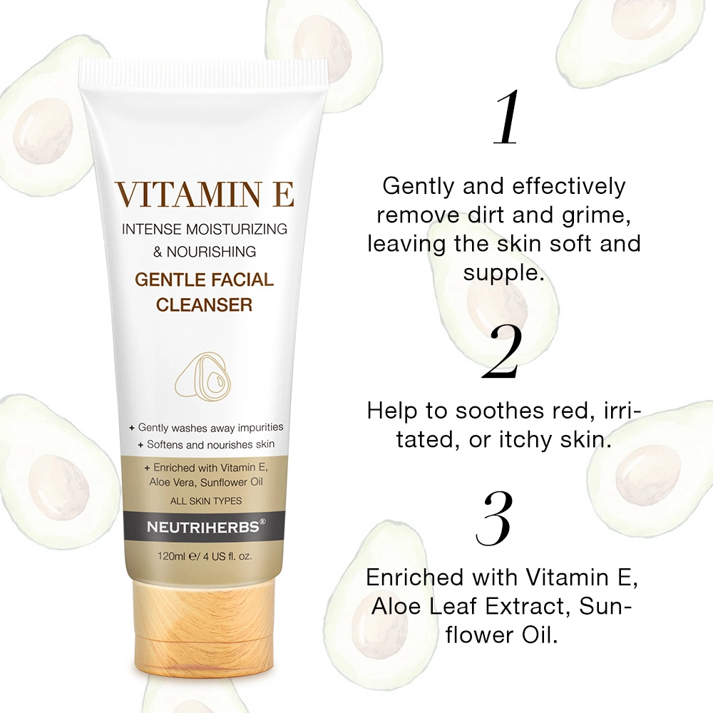 Best Selling Custom Label Vitamin E Hydrating for Dry Skin Face Cleanser