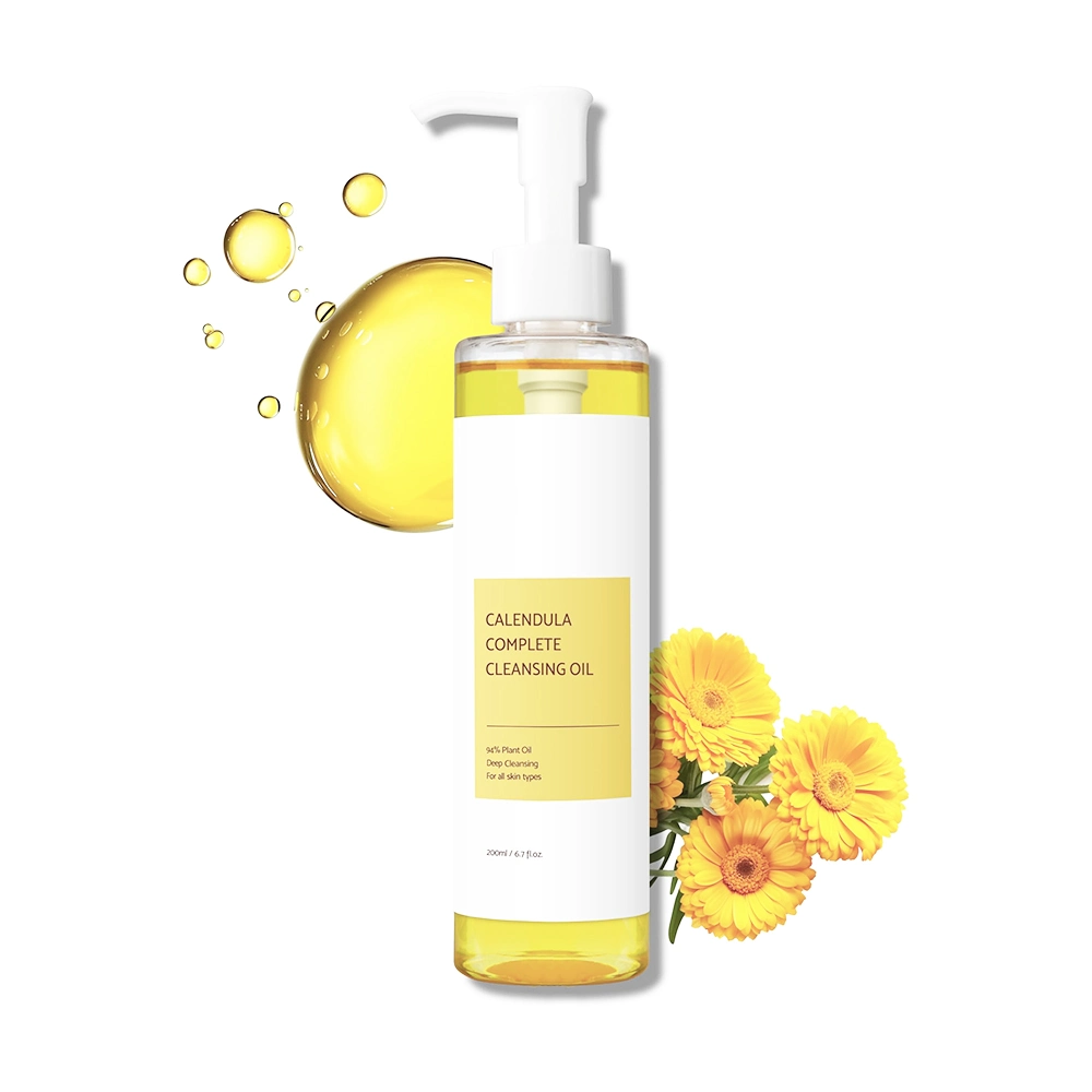 Korean Skincare Calendula Jojoba Oil Infused Vegan Cleansing Oil Gentle Blackhead Melting Makeup Remover Facial Cleanser