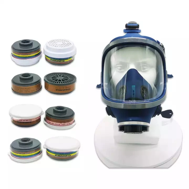 Manufacture Industry Self-Priming Tactical Acid Diver Silica Gel Additional Filtering Full Face Rebreather Gas Mask