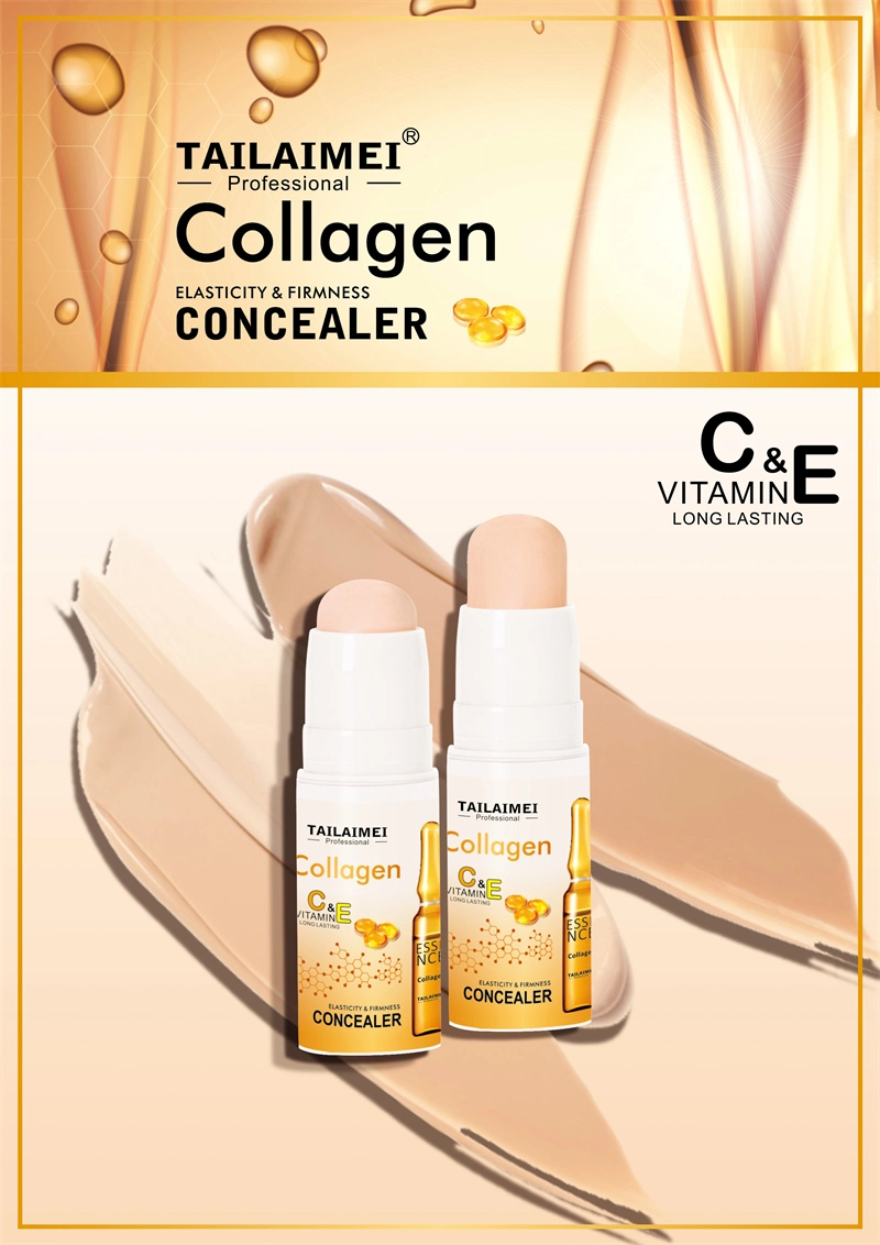 Tlm OEM Vitamin C &amp; E Collagen Makeup Skin Concealer Pencil and Highlighter Stick Long Lasting Correcting Concealer Stick