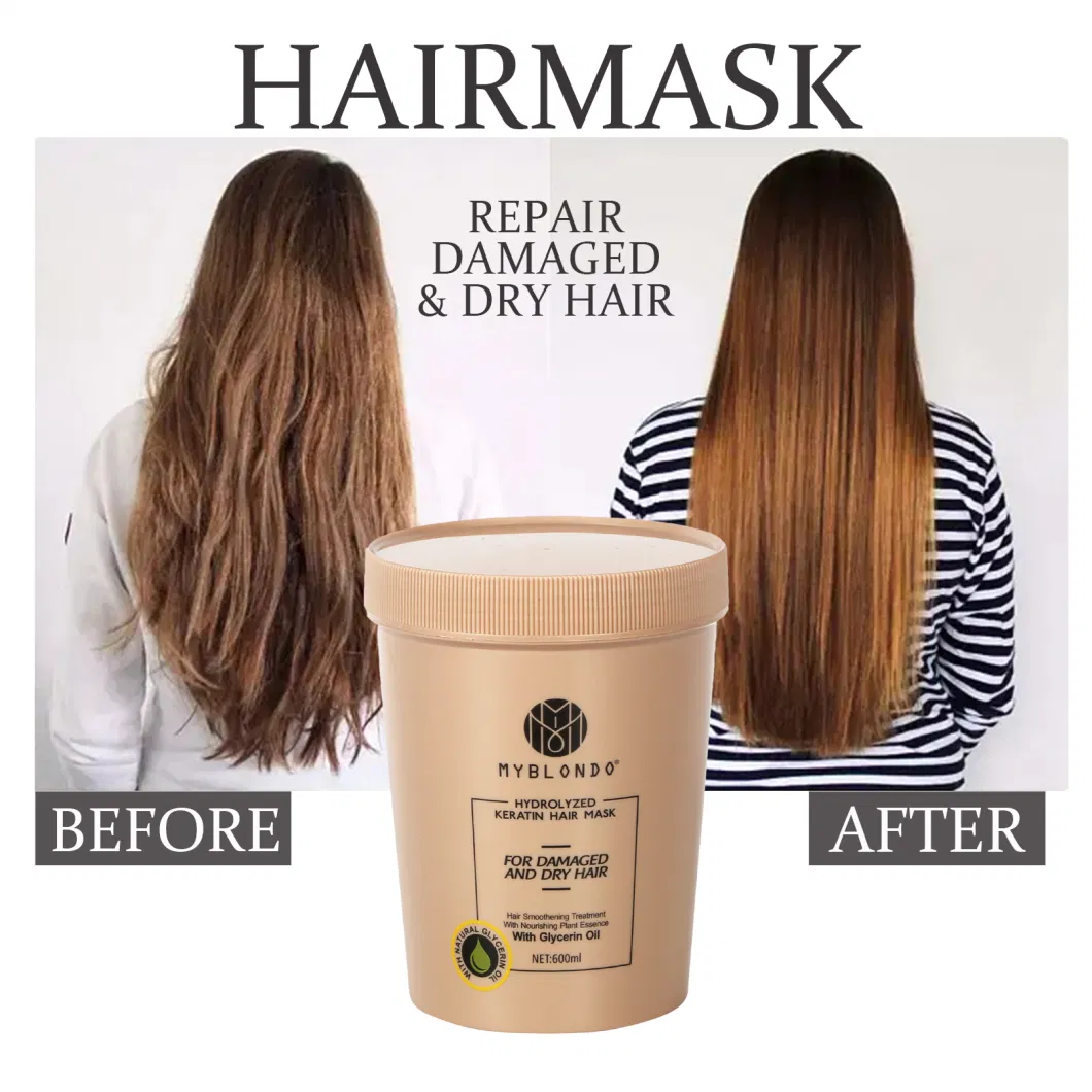 Professional Salon Product Hair Mask Conditioner Repair Damaged Hair 600ml Wholesale Bulk Free Samples Korean