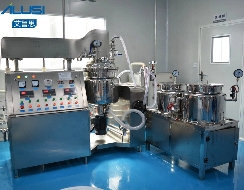 Vacuum Cream Manufacturing Skin Care Making Machine Vacuum Mixing Equipment Tilted Pot Cream Lotion Mixer