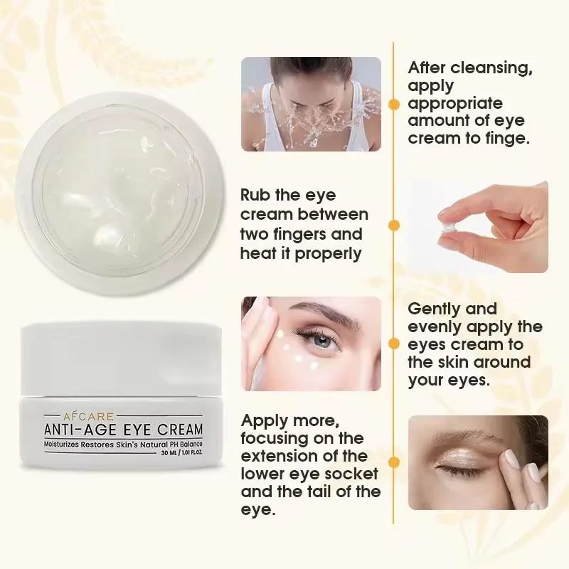 Hotsales Korea Eye Cream Sulfate-Free Anti-Aging &amp; Antioxidant and Squalane &amp; Rice Cream