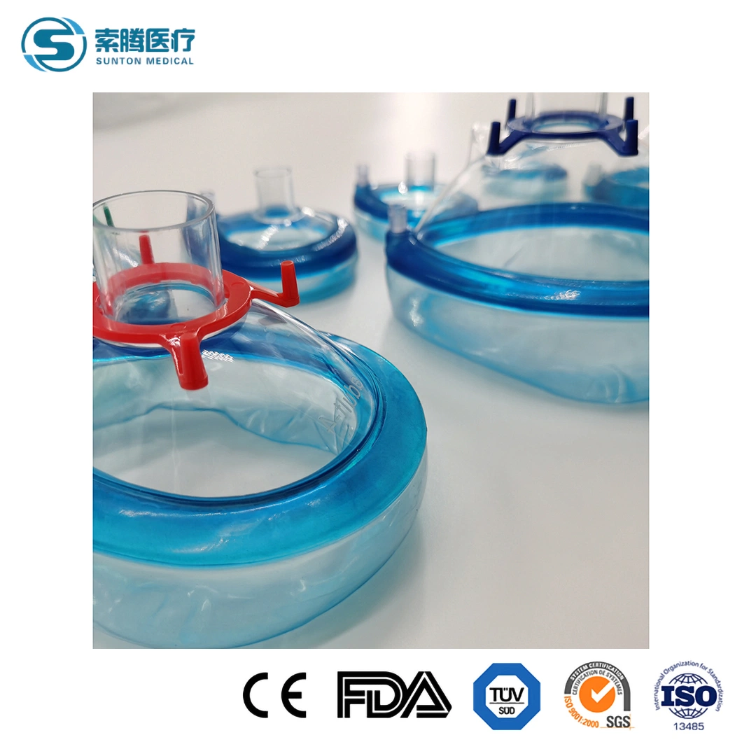 Sunton China OEM Customized Colored Removable Hook Rings CE/ISO Quality Certification Clinical Disposable Anesthesia Mask Factory