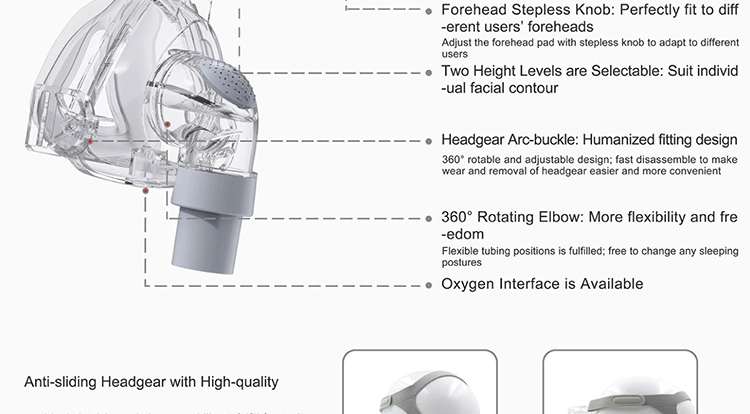 Sleeping Disposible Infants Nasal CPAP Mask with Headgear